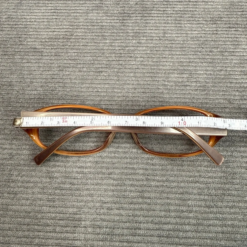 Anne Klein AK5120 Brown Amber Oval Eyeglasses Frames 52-15-130 Womens GlassesY2K